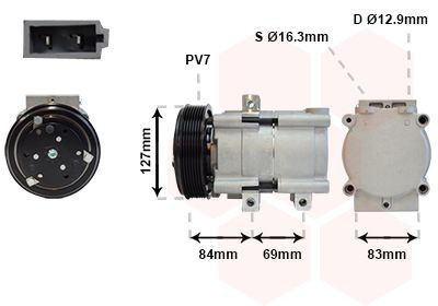 1800K167 VAN Wezel Compresor climatizador